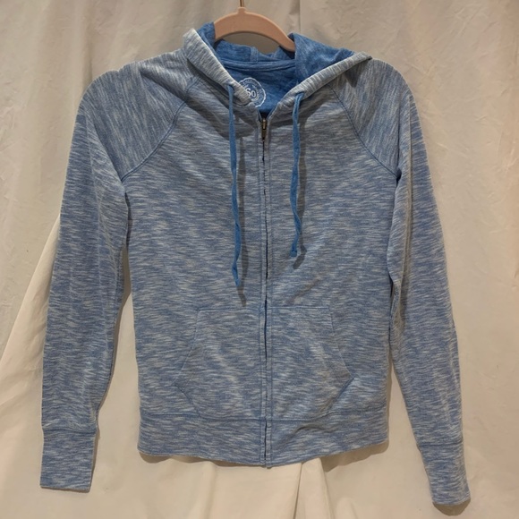 So Light Blue Zip up Sweatshirt Hoodie - Picture 1 of 4